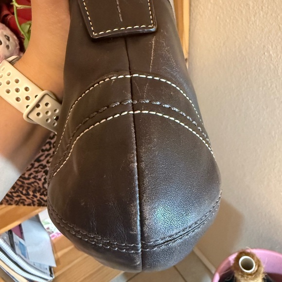 Coach Dark Brown Leather Shoulder Bag - Picture 9 of 9